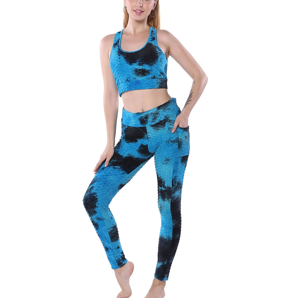 OEM Hot Sales Women's Solid Two Piece Yoga Set for Gym Fitness Workout with Custom Logo Spandex Nylon Material Elastic Waist