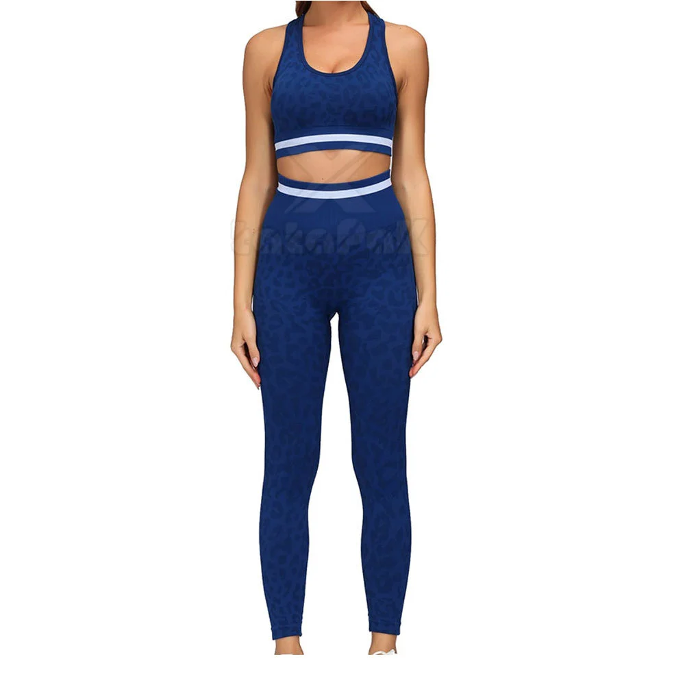 Hot Sale Breathable Women Yoga Set High Quality Solid Color Elastic Waistband Front 2 Piece Set Spandex/Nylon Quick Dry Low