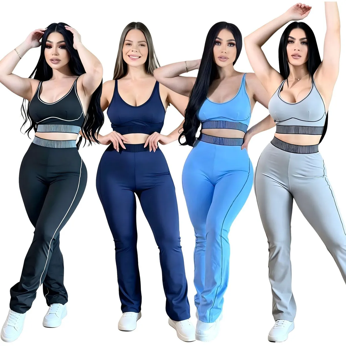 Custom Logo Sleeveless Breathable Naked Yoga 2-piece Set High Waist, Hip Lifting, Abdominal Dyeing Fitness Sportswear