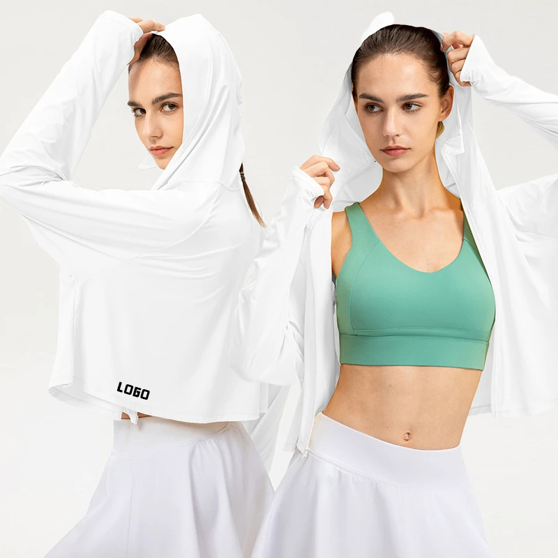 Women's Lightweight Long-Sleeve Yoga Hoodie Breathable Hooded Sport Top with Side Slits for Fitness Yoga Activities for Adults