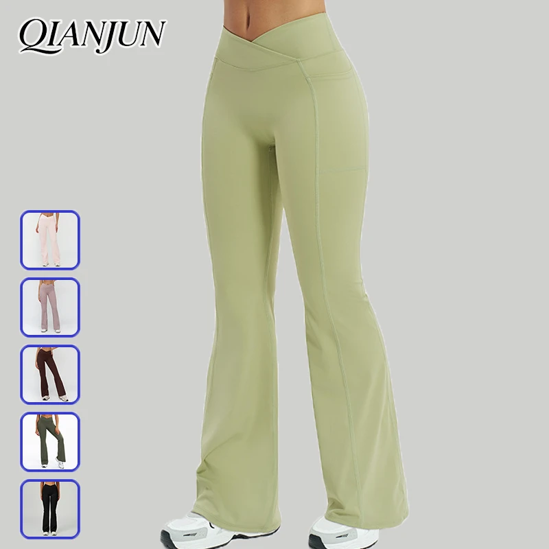 Women's Plus Size Yoga Pants Gym Clothing Fitness Workout Lift Hip V Legging High Waist Yoga Exercise Leggings