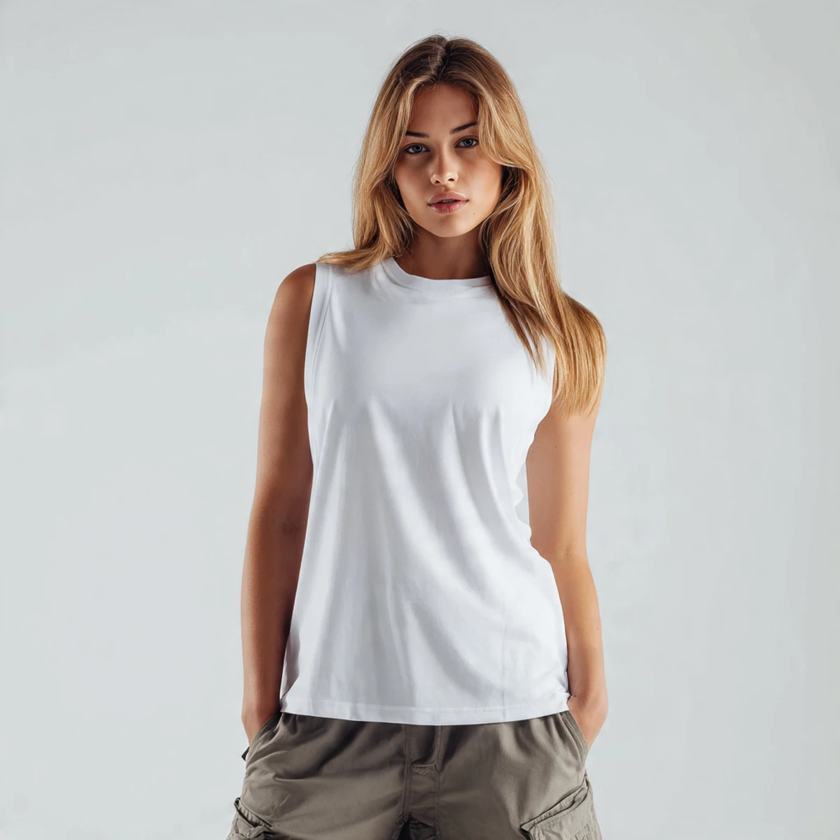 Cotton/Polyester Breathable Quick Dry Vest Tops Women Summer Lightweight Tank Top Yoga Fitness Exercise Sleeveless