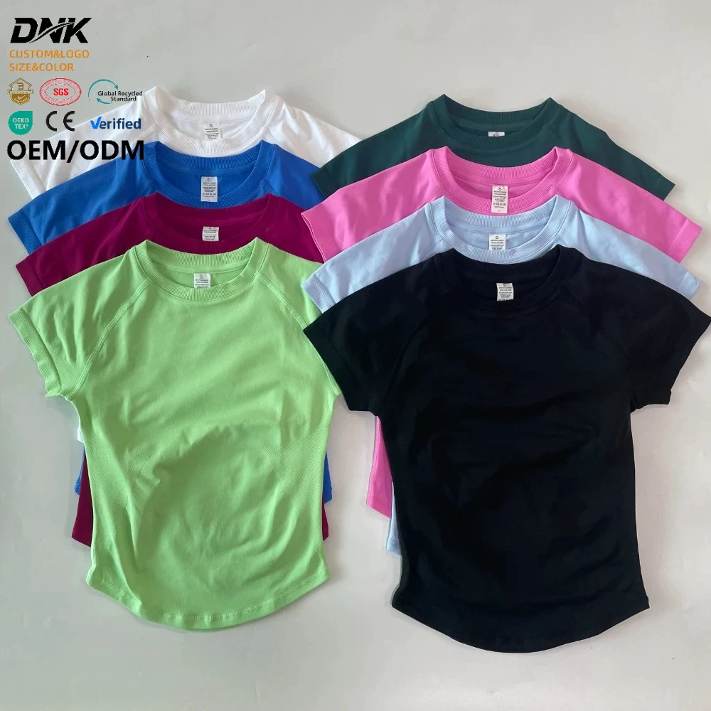 Short Sleeve Top for Women Gym Crop Top Light Weight Yoga Top Shirt Stretchy Workout Clothes Running Sports Shirts