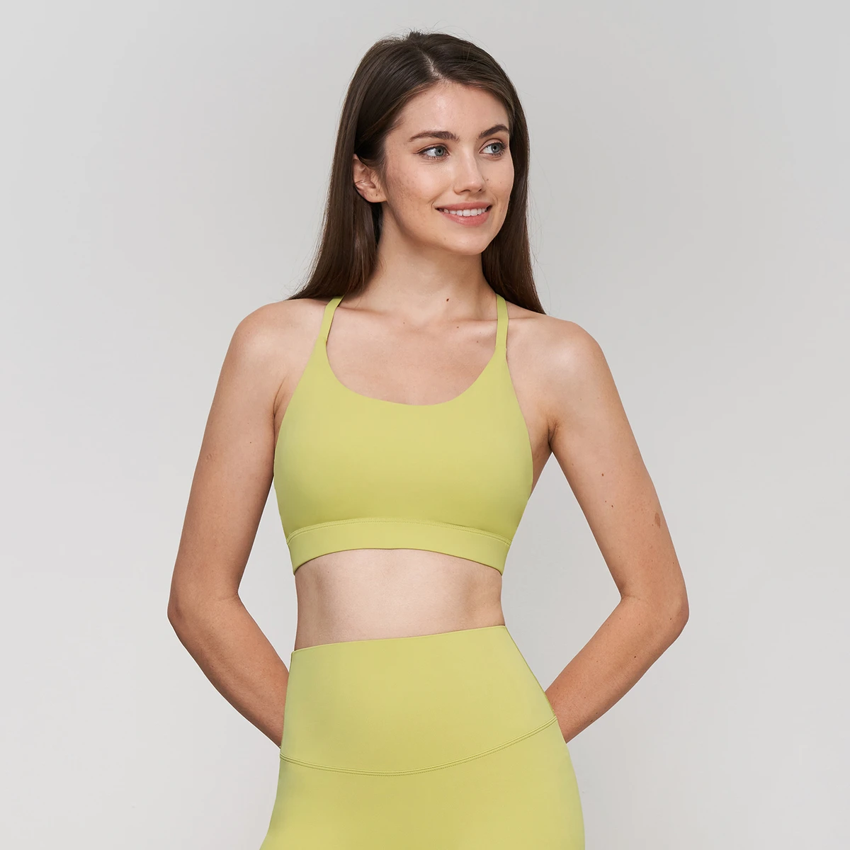 New Girls Simple Design Two Piece Fitness Workout Sets Gym Wear Yoga Set Sexy Sports Bra and Shorts Set