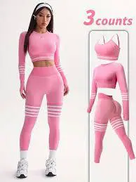 5PCS Women Sports Sets Bra Line V Back Leggings Gym Outdoor Running Training Yoga Suits Long Sleeve Shorts Tights Elastic Suits