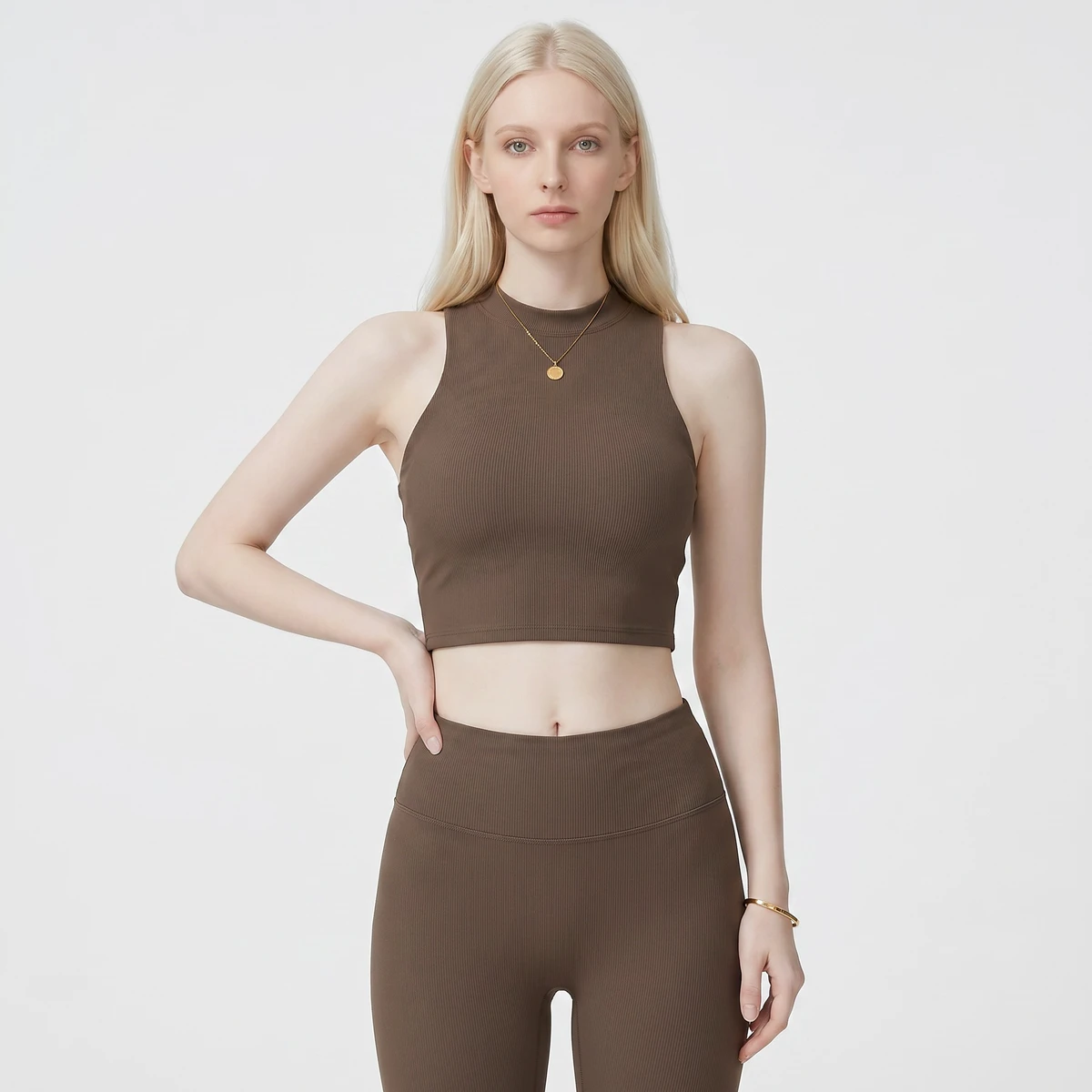 Women's Breathable Yoga Top with Sleeveless Tight-fitting for Outdoor Running Fitness Dance
