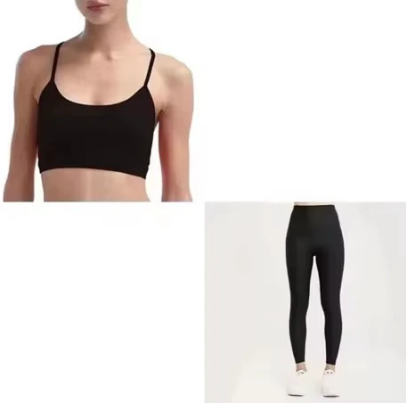 STYLE 401288301Pearlescent Nude High-Waist Yoga Suit Breathable Hip-Lifting Hollow Cross-Back Design Beautiful Fabric Logo Waist