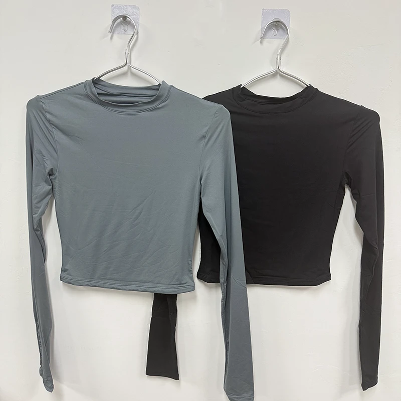 DTLDCX8743 Spring and Autumn Long Sleeve Breathable Top Yoga Casual Fitness Running Women's Yoga Long Sleeve Top