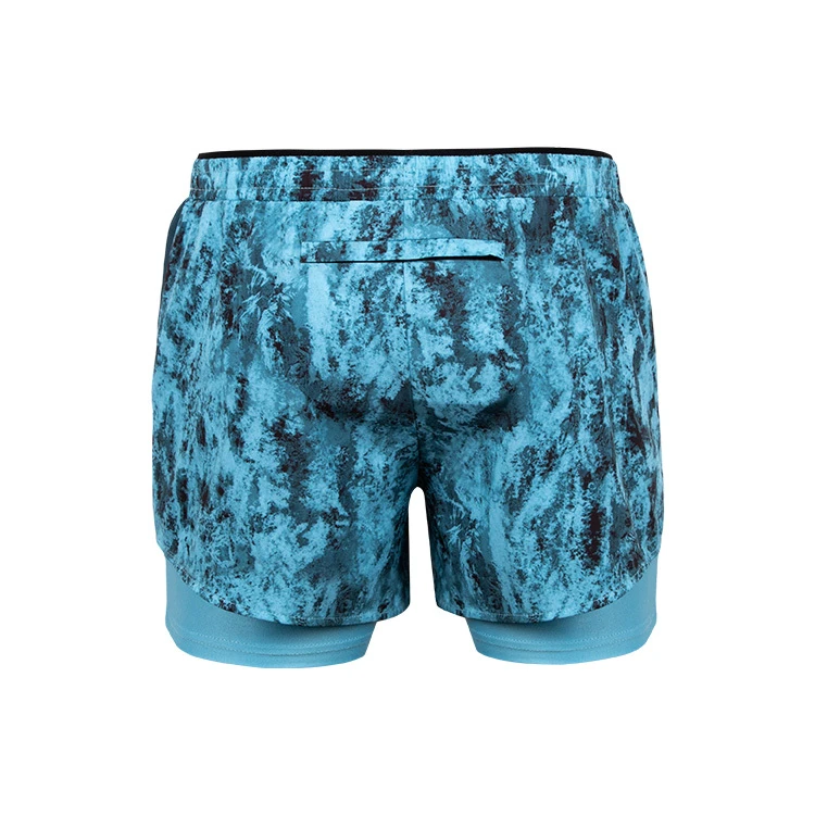 Men's Casual Gym Shorts Breathable Polyester Fabric Sports Shorts With Pockets Drawstring Quick Dry Running Shorts