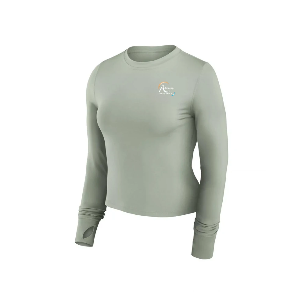 Women's High Intensity Comfortable Breathable Tight-Fit Long Sleeve Sports Running Gym T-Shirt