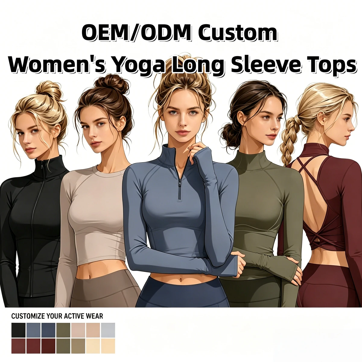 Professional Customized OEM Plus Size Premium Breathable Slim Fit Longsleeve Lightweight Fashion Running Yoga Shirt for Women