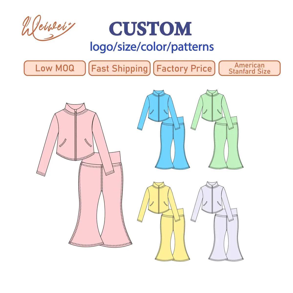 2026 New Kids Sportswear for Girls School Gym Outfits Toddler Girls Summer Sets Custom Logo Baby Yoga Clothing Short Sleeve Set