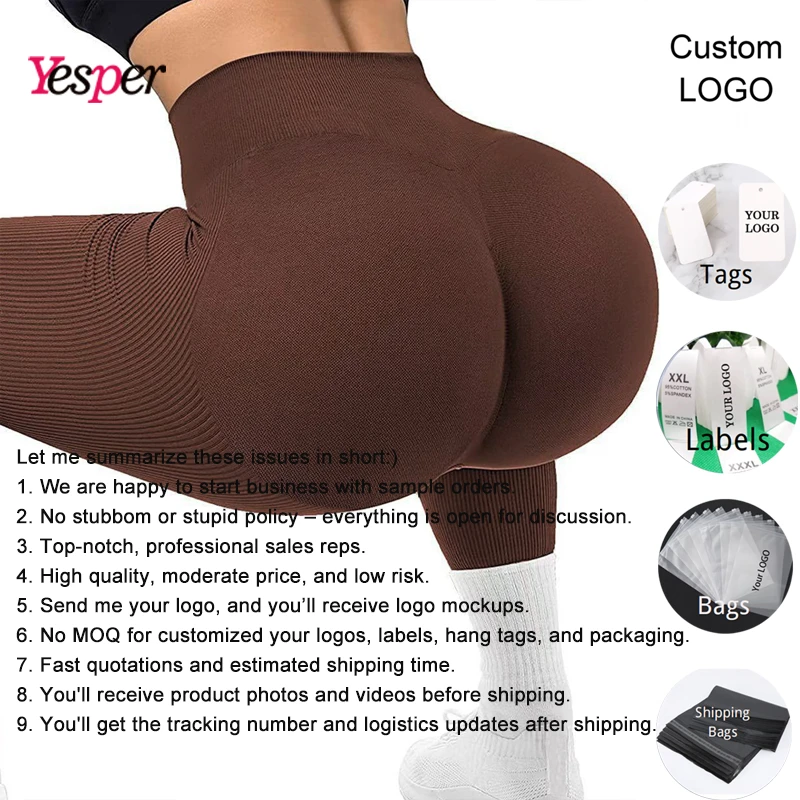 New Arrivals Ladies Low Waist Gym Seamless Scrunch Butt Fitness Yoga Leggings for Women