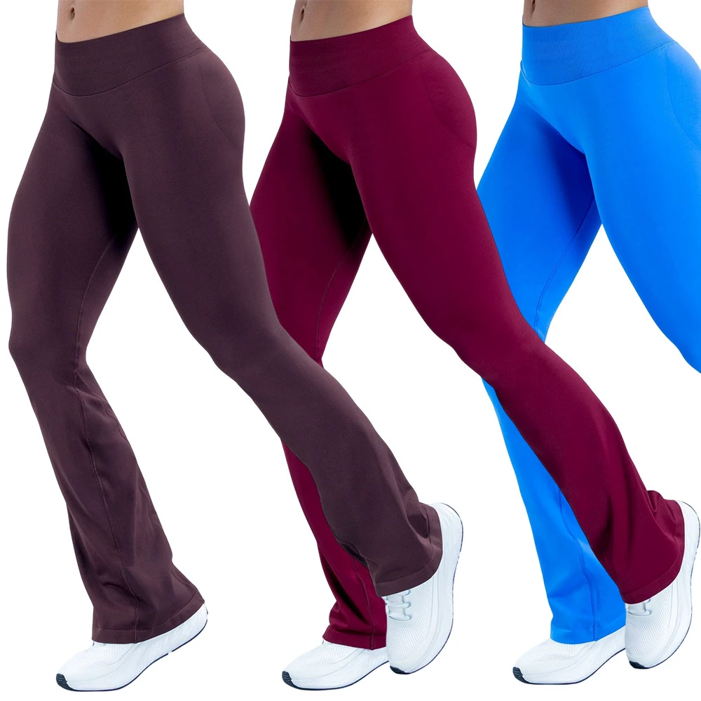 CIYING Wholesale Seamless Tummy Control Workout Gym Flare Leggings Invisible Scrunch Butt Lift Flare Yoga Pants For Women