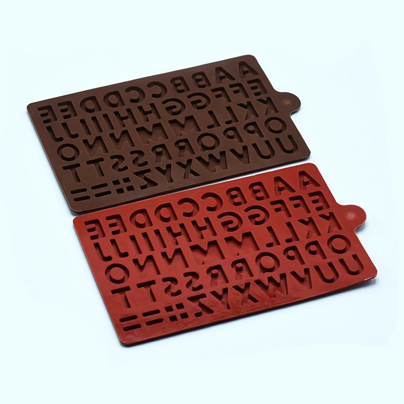 A Z DIY Chocolates Candies  Fondant Silicone Letter  Number Chocolate Molds