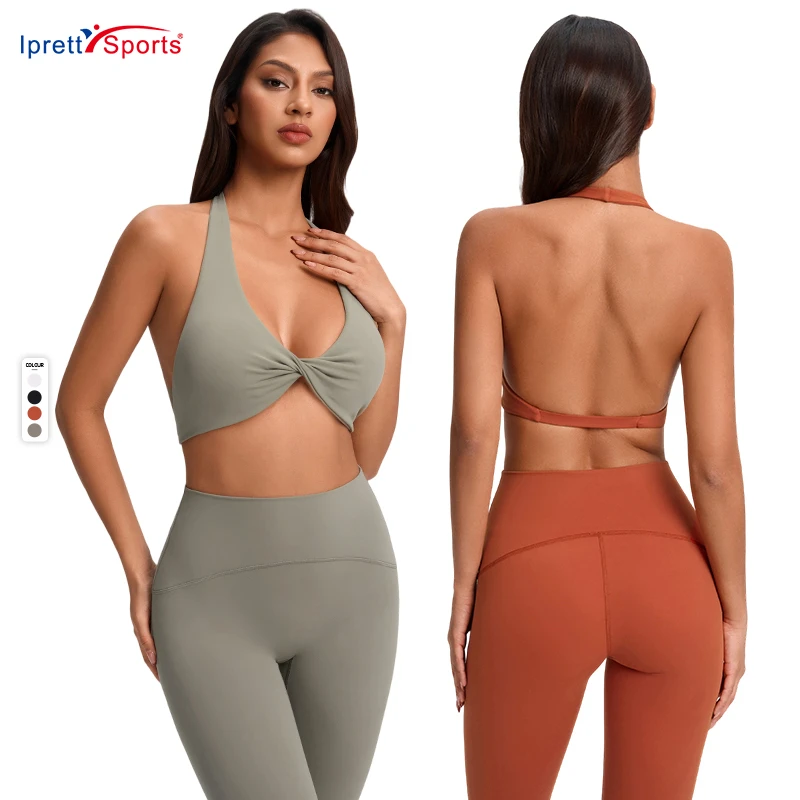 2026 Sports Bras Women Workout Athletic Removable Padded Backless Strappy Cross Light Low Support Gym Fitness Yoga Crop Top