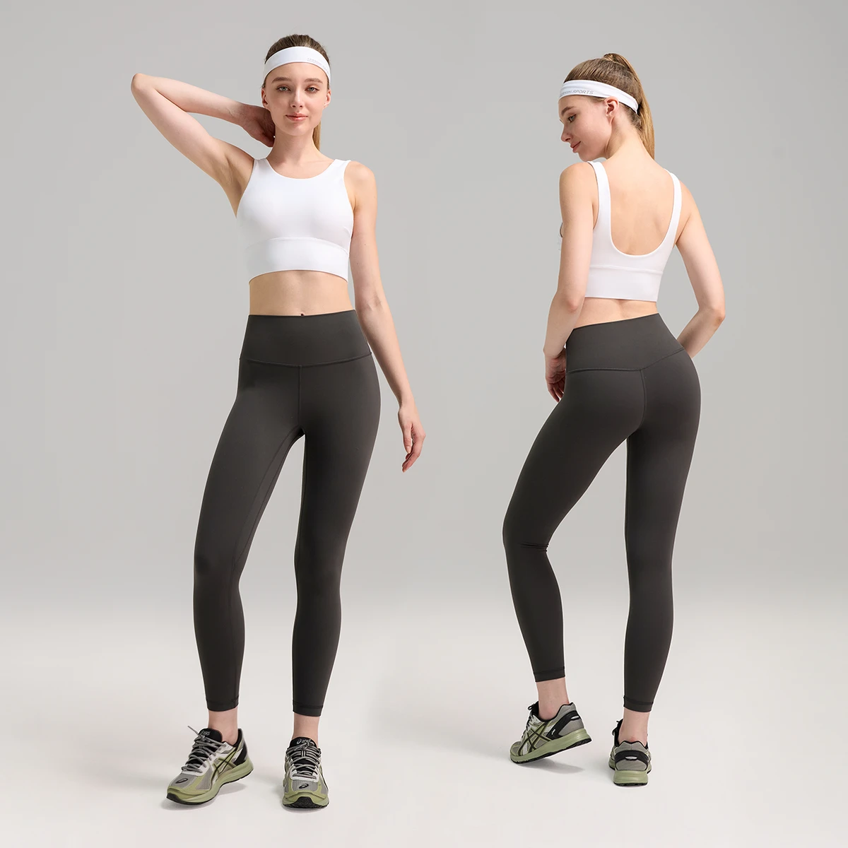 Women's Backless High Neck Sports Bra - Brushed Finish C/D Cup Push up Wireless Bra for Plus Size Yoga, Gym, Running Fitness