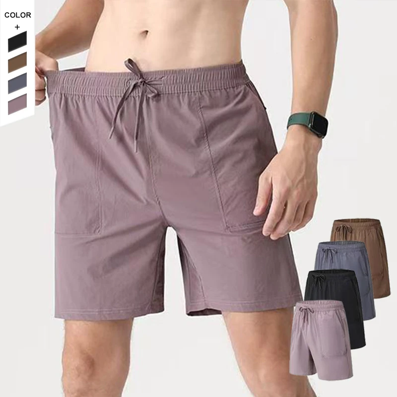 Men's High Quality Summer Sports Running Shorts Quick Drying XL Plus Size Loose Casual Spandex Pants Adult Pocket Solid Pattern