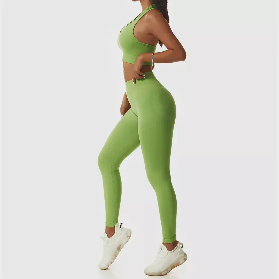 High Quality Customized Summer Women Yoga Set Sportswear Fitness Gym Running Suit Yoga Sets