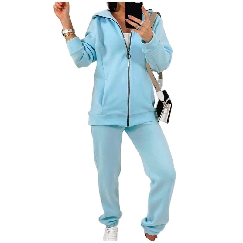 Hot Selling Women's Yoga Gym Fitness Tracksuit Set 6 Pieces Including Sports Bra Zipper Top Yoga Leggings Sweatpants Seamless