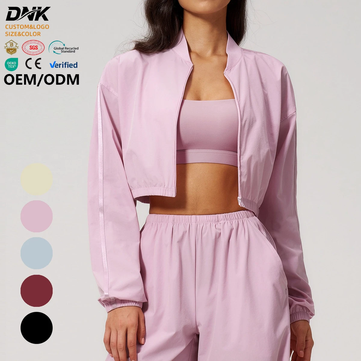 EWT2549 New Zippered Workout Yoga Sweatshirt Sports Top Fashion Long Sleeve Gym Yoga Jacket Women
