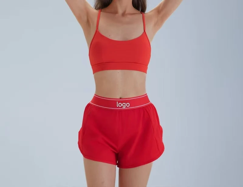 Bare Sensation Yoga Running Set Unisex Outdoor Sport Thin Shoulder Belt Underwear Polyester Drawstring Closure Clothing