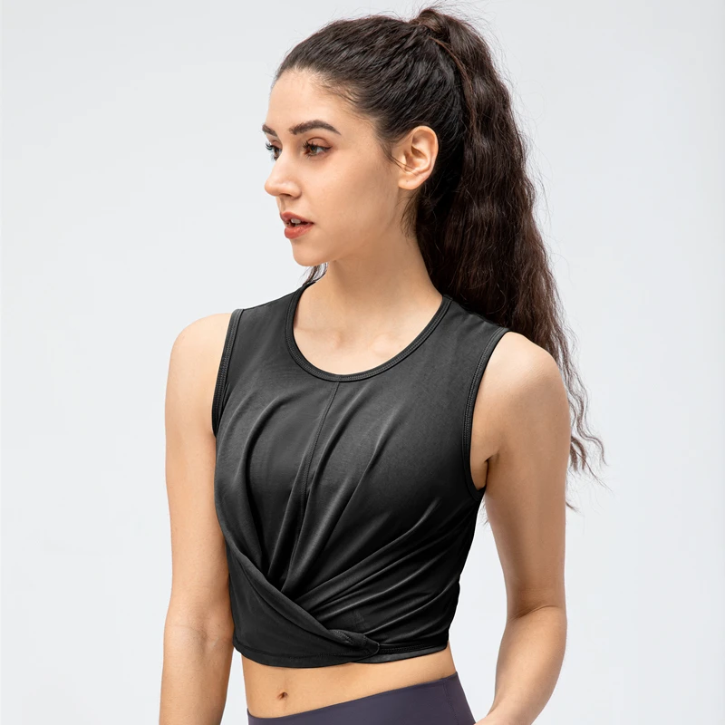 High Quality Loose Athleisure Women's Sports Yoga T-shirts Lightweight Workout Ladies Sportswear Gym Wear