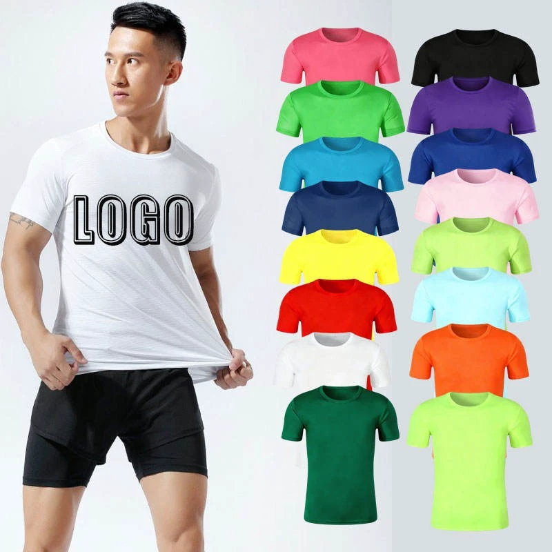 High Quality Polyester Spandex Quick Dry Fitness Short Sleeve Sports Running Workout Gym t Shirt