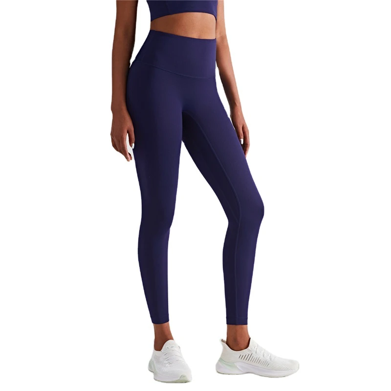 Women's High Waist Breathable Spandex/Nylon Gym Leggings Seamless Yoga Pants Scrunch Butt Four-Way Stretch Quick Dry
