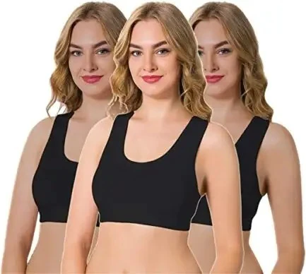 Custom Logo Women's Cross Back Lightweight Medium Support Breathable Eco-Friendly Seamless Sports Bra Solid Color Plus