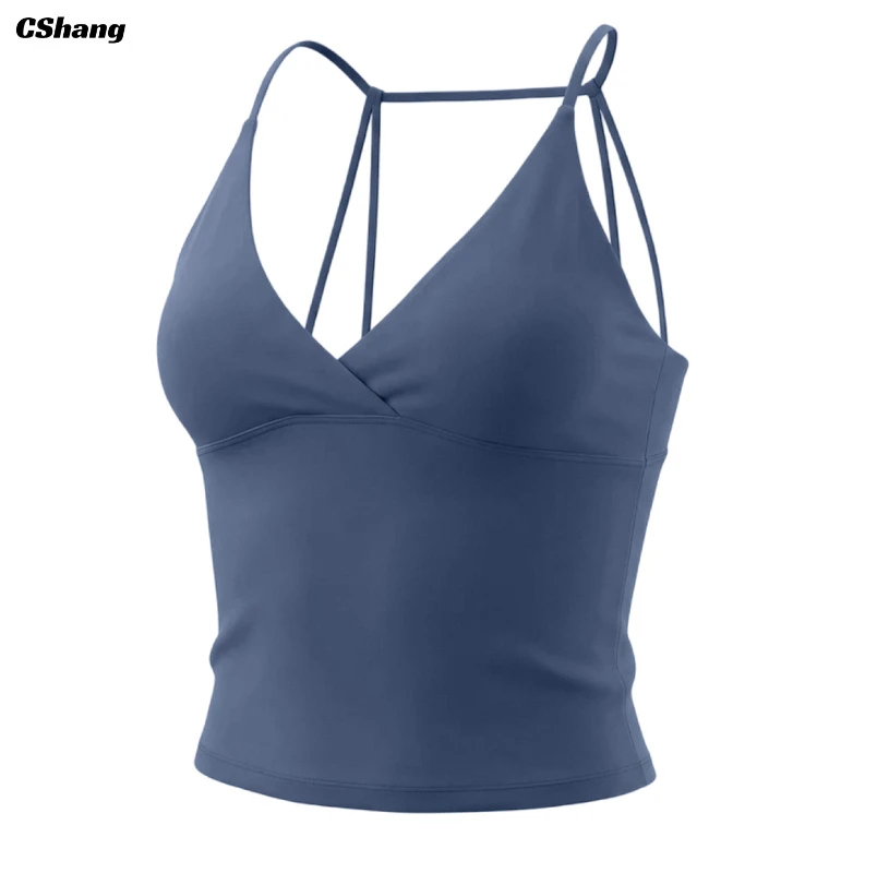 2026 New Fashion Slim Fitness Sexy V Neck Gym Workout Apparel Plus Size Elastic Quick Dry Yoga Tank Top Women Running
