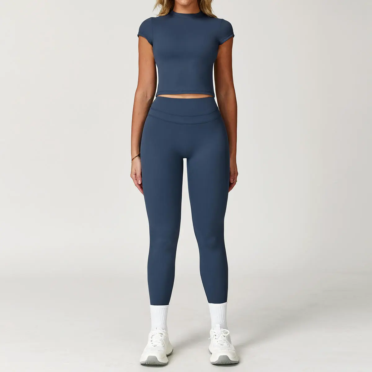 Women's Workout Sportswear Push Color Full Yoga Suit with Seamless Tight Knit Leggings XS Gym Fitness Yoga Clothes