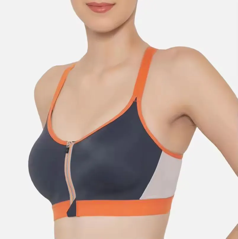 Solid Pattern Eco-Friendly Breathable Spandex/Nylon Medium Support Yoga Sports Bra for Women Adults