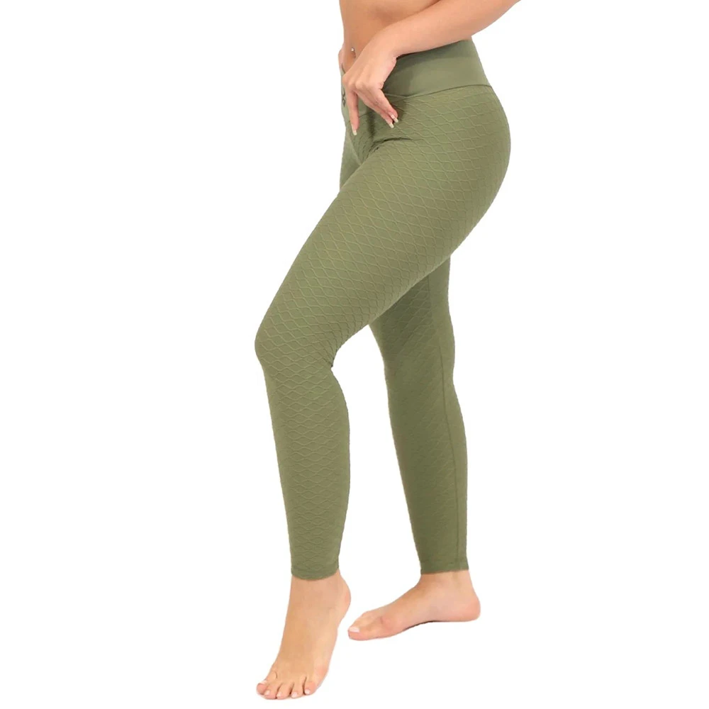 Wholesale Women's Solid High Quality Seamless Tight Yoga Leggings High Waist Workout Sport Four-Way Stretch Quick Dry Breathable