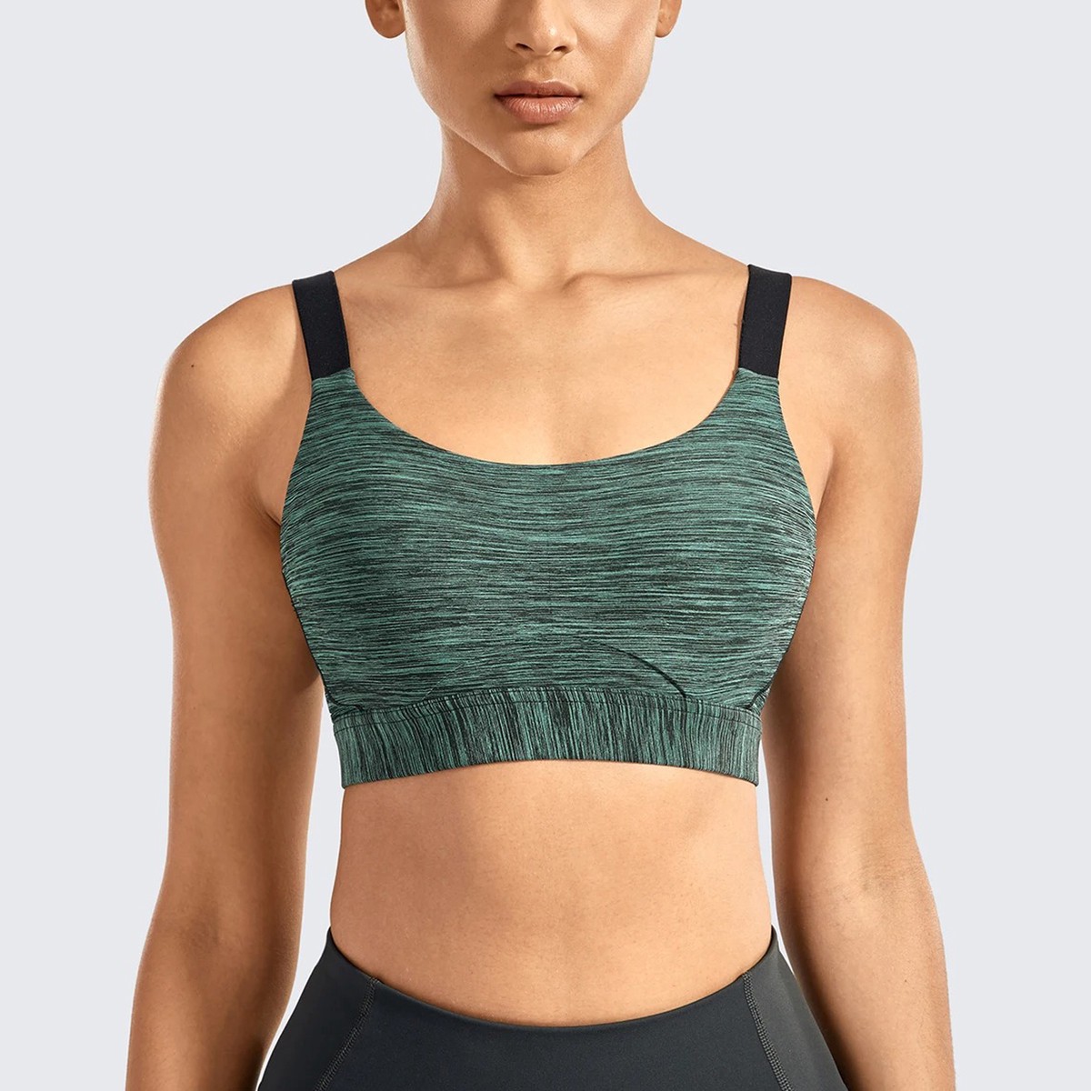 High Quality Plus Size Lightweight Medium Support Gym Yoga Sports Bra Front Twisted Quick Dry Breathable Padded Nylon Spandex