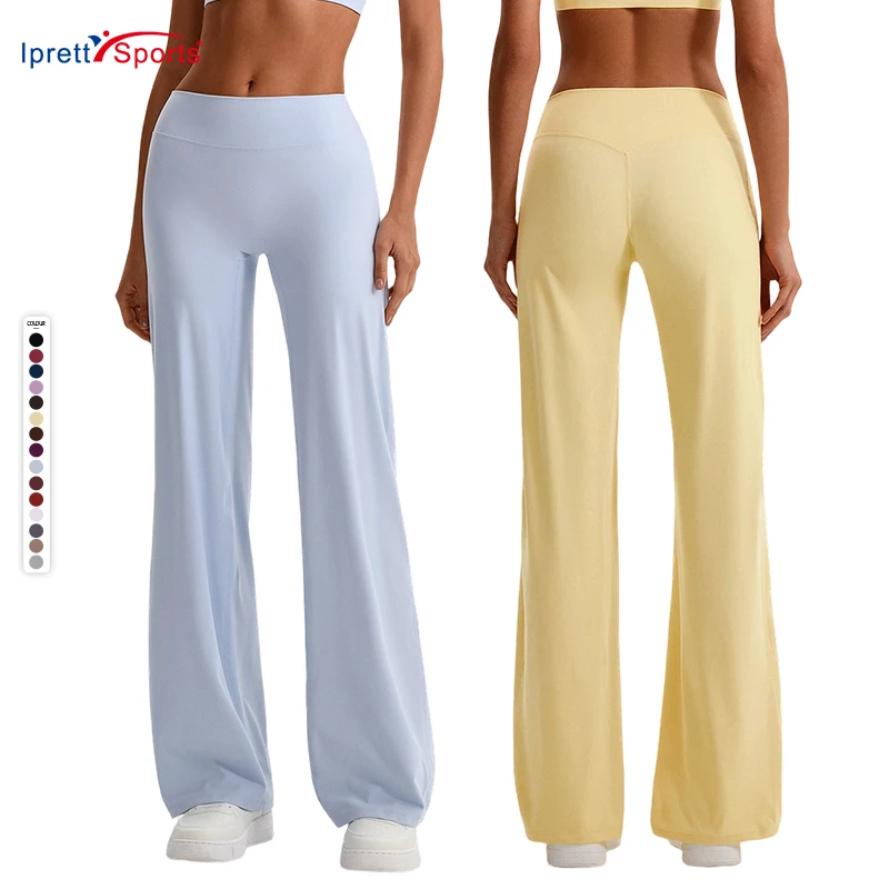 Hot Selling 2026 Fitness Active Wear Women's Sports Pants Full Length Breathable High Waist Flare Yoga Pants for Women