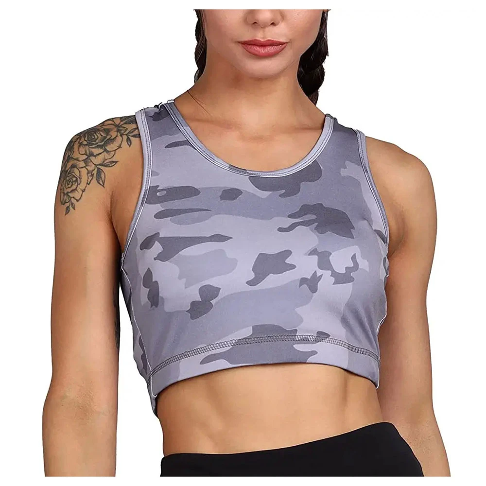 Women High Workout Medium Support Breathable Plus Size Seamless Eco-Friendly Quick Dry Custom Logo Spandex/Polyester Sports Bra