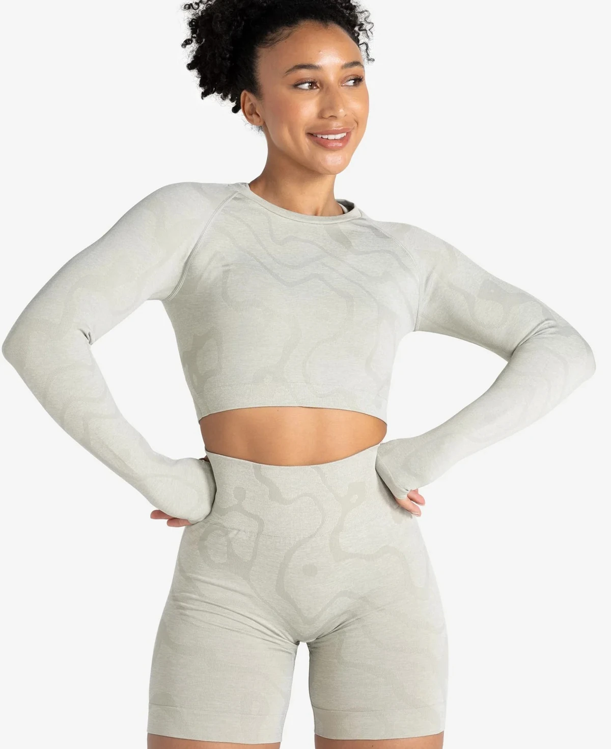 Premium Quality Women's Seamless Yoga Fitness Set Breathable Knitted Fabric 2 Piece Solid Color Elastic Waist Polyester/Cotton