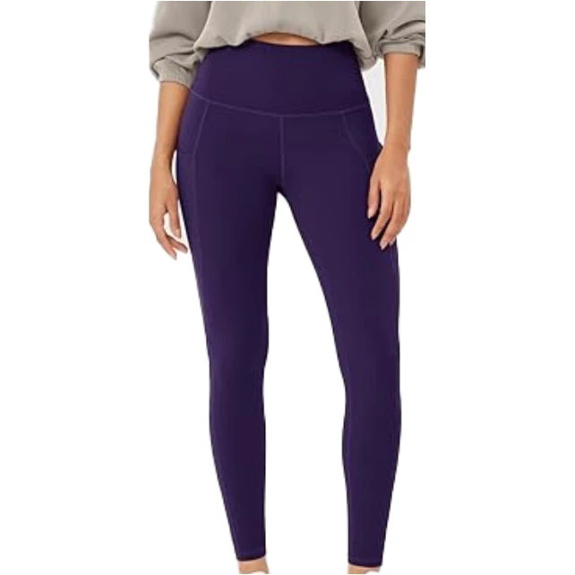 Women's Seamless Summer Leggings Cotton/Bamboo Fiber High Waist Stretch Breathable Side Pocket Thin Fabric Yoga Base Layer
