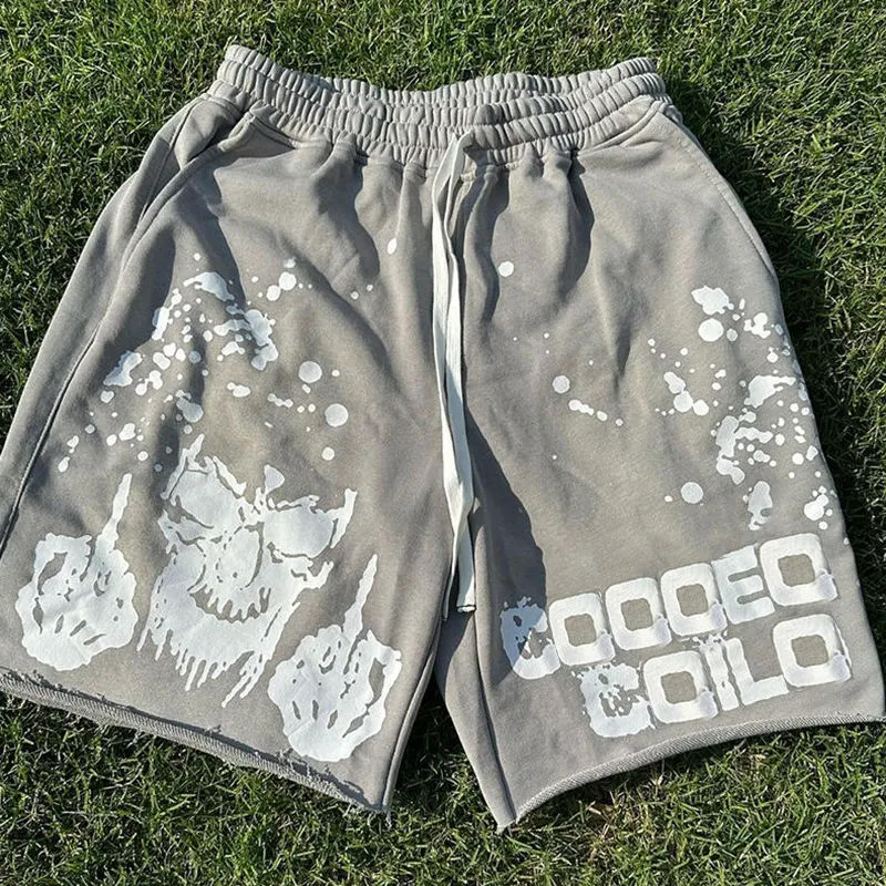 Custom Breathable Plus Size Quick Dry Casual Knitted High Elastic Waist French Terry Streetwear Acid Wash Hot Basketball Shorts