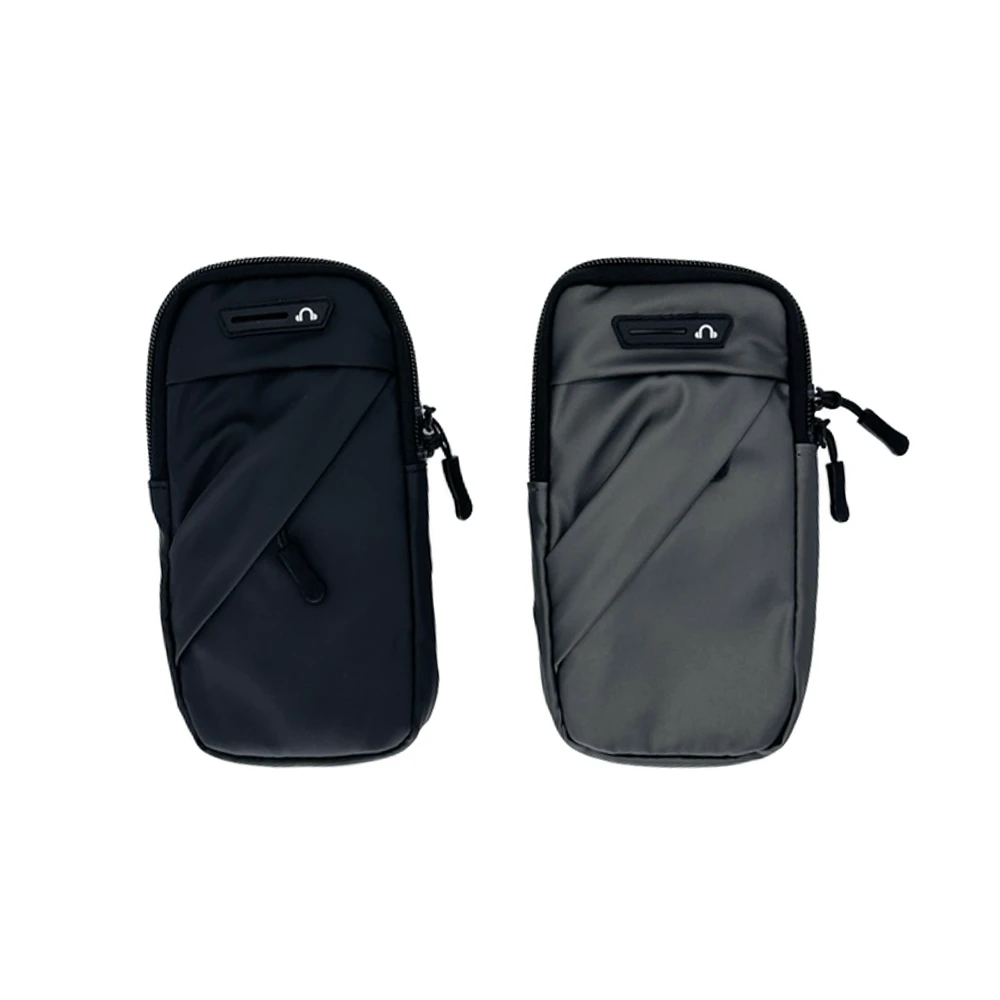 High Quality Athletic Cell Phone Purse Waist Pack Bag Sports Armbands Phone Holder Pouch Earphone Hole Double Zipper Arm Bag