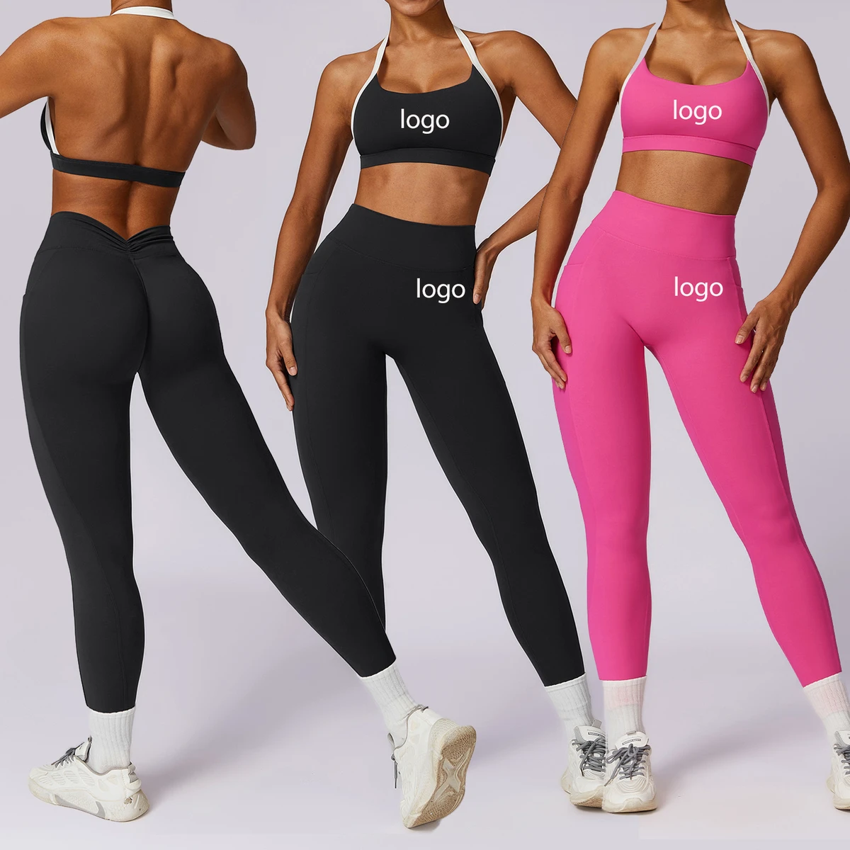 Custom Gym Fitness Yoga Wear Workout Sets Quick Dry Tight Yoga Bra Sport Pants 2 Pieces Workout Suit Gym Fitness Set for Women
