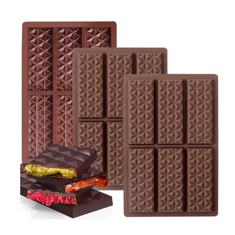 Food Grade Silicone Chocolate Mold DIY Nonstick Rectangle Chocolate Silicone Moulds