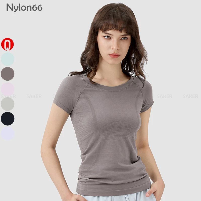 Custom Summer Lightweight Crewneck Sport T Shirts Outdoor Casual High Elastic Blank Short Sleeve Plus Size Gym Shirt Women