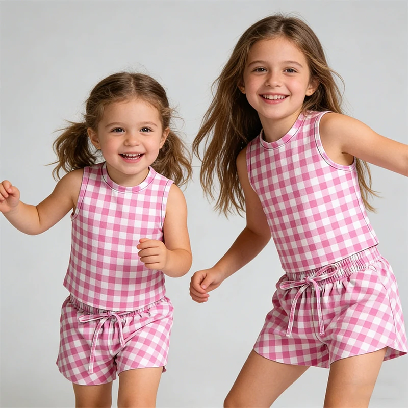 Customized Logo Kids Athletic Wear Girls Yoga Clothes Kids Yoga Sets Girl Yoga Sportswear Girl Gym Outfits Kids Sport Wear Suit