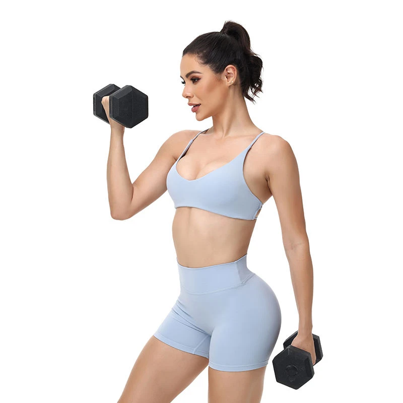 Women's Yoga 2-Piece Set Solid Color Breathable High-Waisted Quick Dry Sportswear