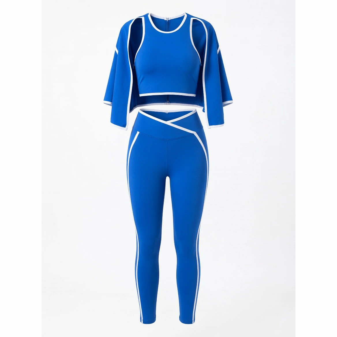 Women 3 Piece Yoga Set Custom Seamless High Elastic Quick Dry Workout Clothing Running Sports Gym Fitness Women's Wear