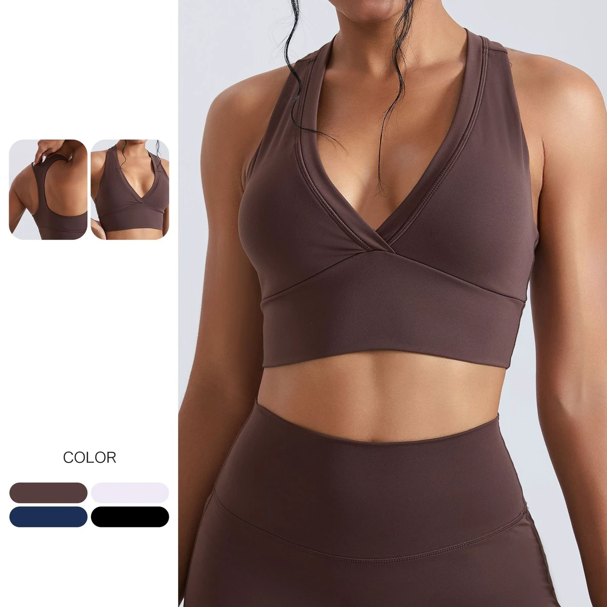 Wholesaler High Elastic Quick Dry Slim Fit Sleeveless Gym Tops Custom Fitness Sports Bra For Women