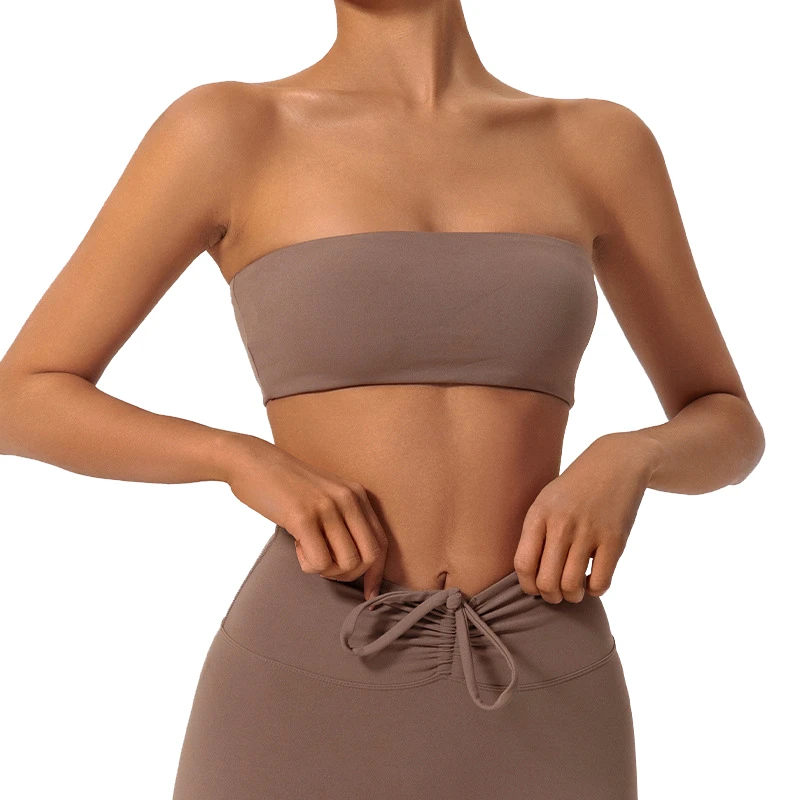 Lightweight Strapless High-Support Running Bra Breathable Stretch Comfort Wirefree Medium Front XS Maximum Support Sports Bra