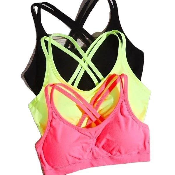 High Quality Women's XL Cotton Sports Bra and Workout Tops Set Breathable Compression Yoga Bra Wholesale for Girls
